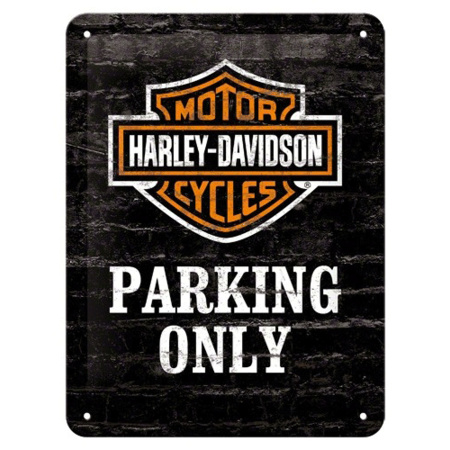 Muurplaatje Harley Davidson parking 15 x 20 cm