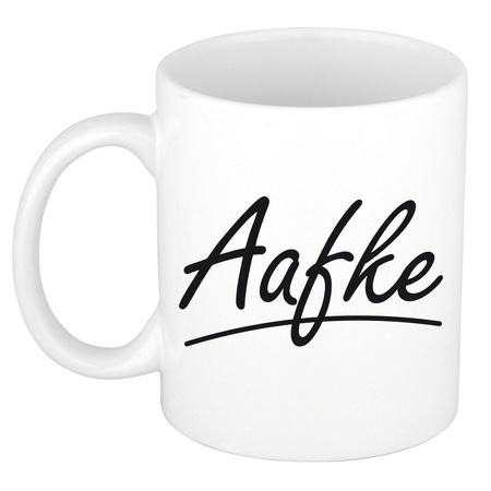 Name mug Aafke with elegant letters 300 ml