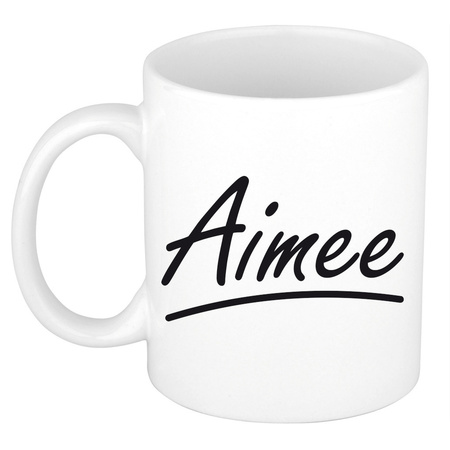 Name mug Aimee with elegant letters 300 ml