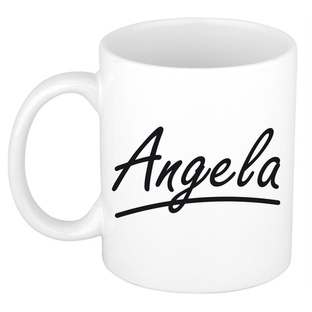 Name mug Angela with elegant letters 300 ml