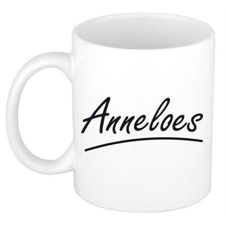 Name mug Anneloes with elegant letters 300 ml
