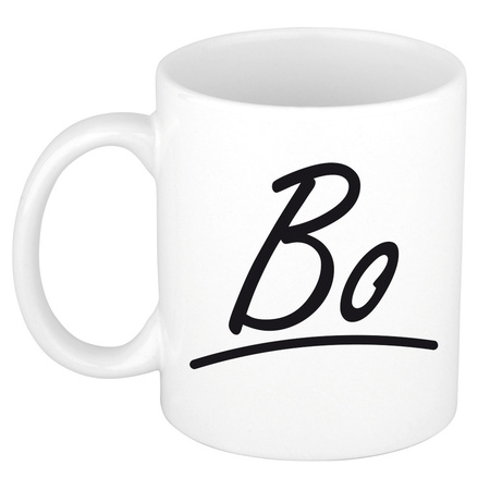 Name mug Bo with elegant letters 300 ml