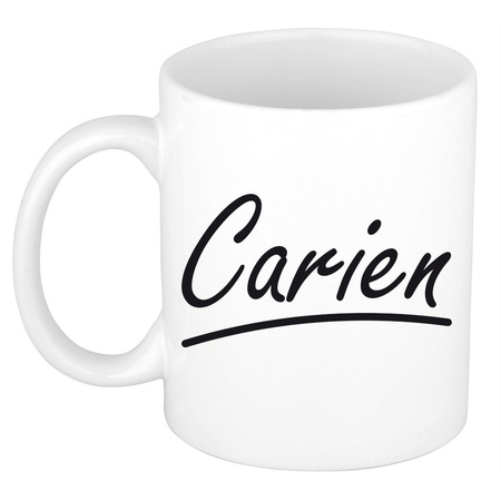 Name mug Carien with elegant letters 300 ml