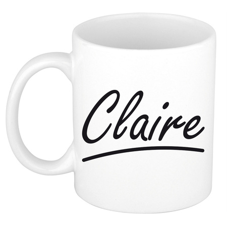 Name mug Claire with elegant letters 300 ml