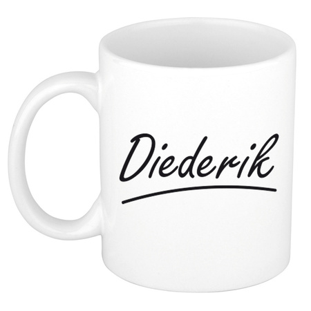 Name mug Diederik with elegant letters 300 ml