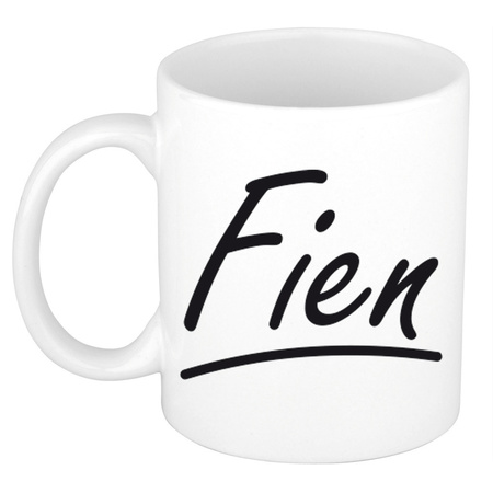 Name mug Fien with elegant letters 300 ml