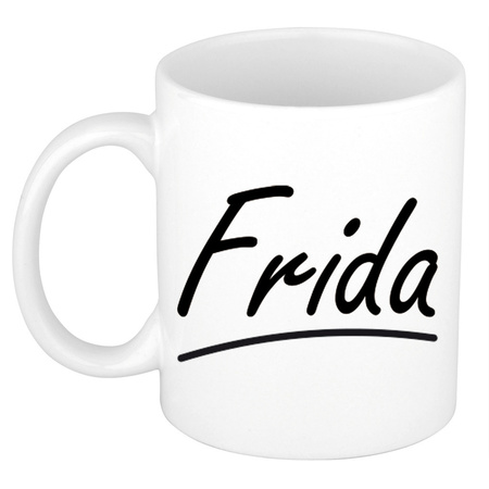Name mug Frida with elegant letters 300 ml