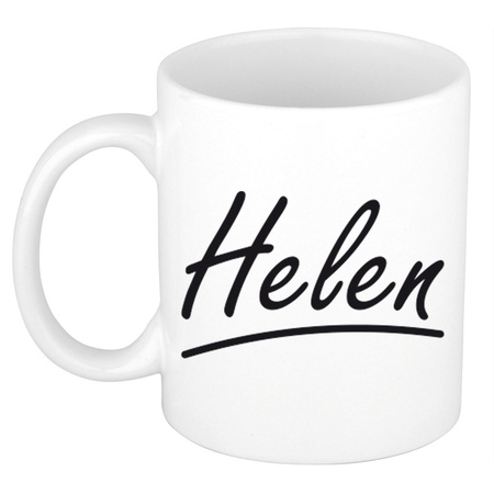 Naam cadeau mok / beker Helen met sierlijke letters 300 ml