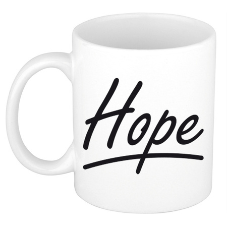 Name mug Hope with elegant letters 300 ml