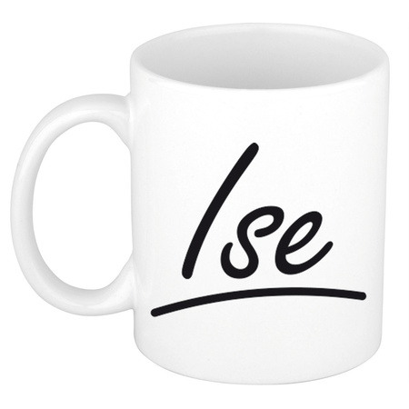 Name mug Ise with elegant letters 300 ml