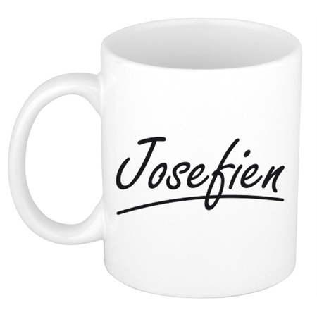 Name mug Josefien with elegant letters 300 ml