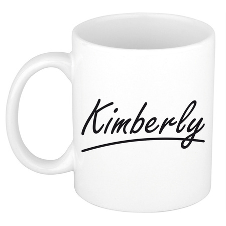Name mug Kimberly with elegant letters 300 ml