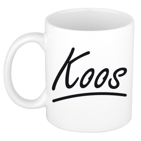Name mug Koos with elegant letters 300 ml