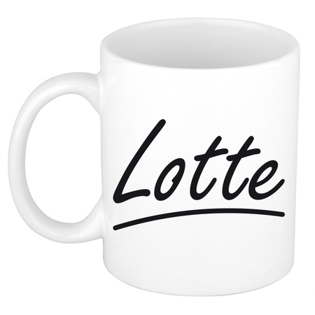 Name mug Lotte with elegant letters 300 ml