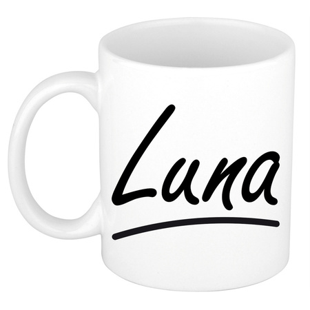 Name mug Luna with elegant letters 300 ml