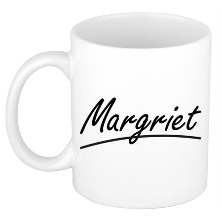 Name mug Margriet with elegant letters 300 ml