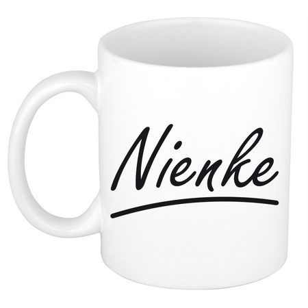 Name mug Nienke with elegant letters 300 ml