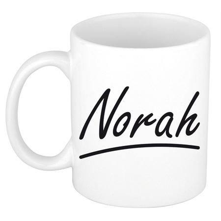 Name mug Norah with elegant letters 300 ml