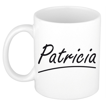 Name mug Patricia with elegant letters 300 ml