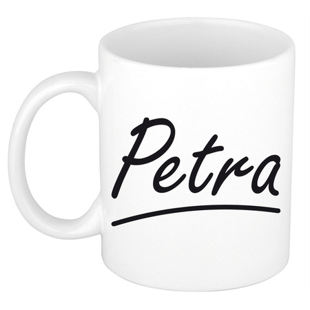 Name mug Petra with elegant letters 300 ml