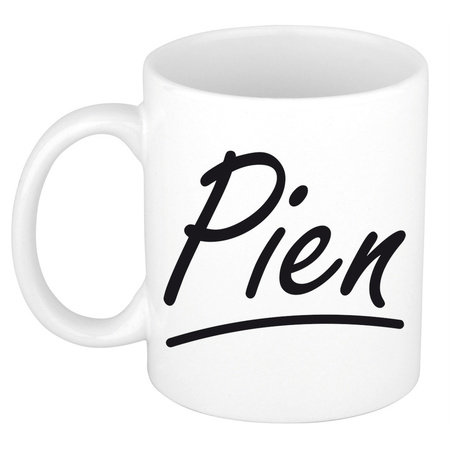 Name mug Pien with elegant letters 300 ml