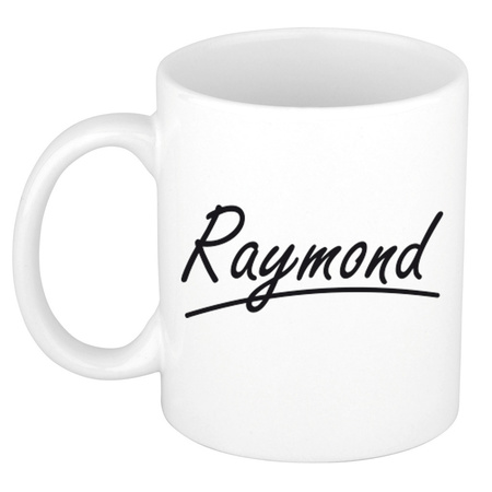 Naam cadeau mok / beker Raymond met sierlijke letters 300 ml
