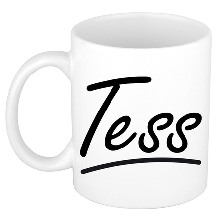 Name mug Tess with elegant letters 300 ml