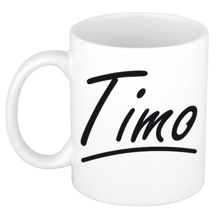 Name mug Timo with elegant letters 300 ml