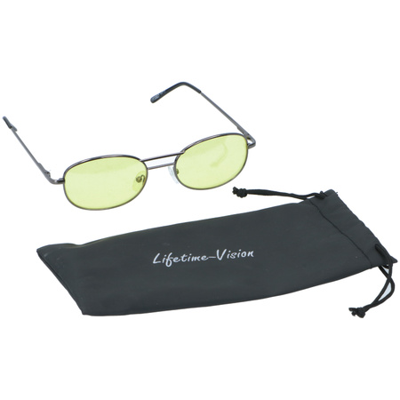 Night vision glasses pilote black in sleeve - adults - night blind glasses/night glasses