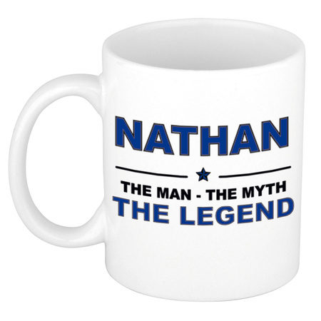 Nathan The man, The myth the legend cadeau koffie mok / thee beker 300 ml