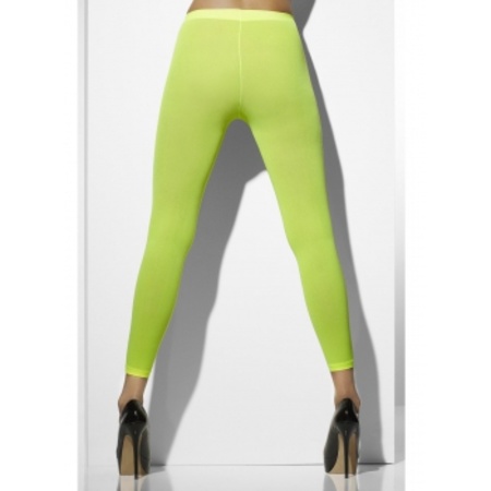 Footless tights neon green