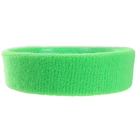 Neon green sweatband for adults
