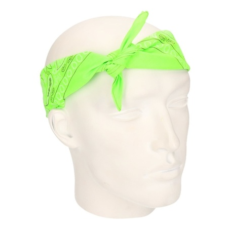 Neon green bandana 53 cm