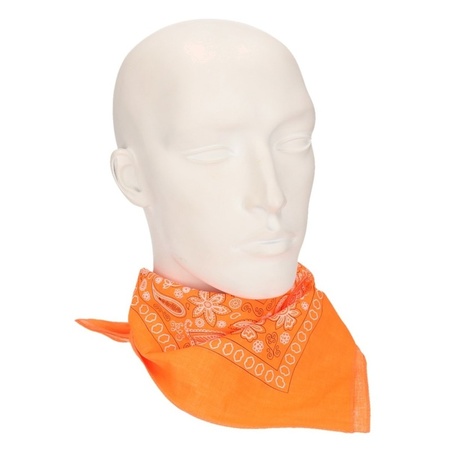 Neon orange bandana 53 cm
