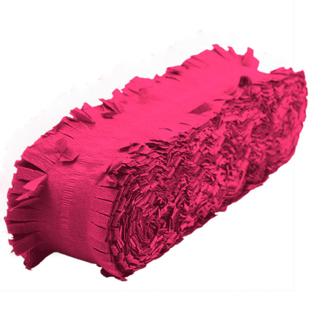 Neon roze crepe papier slinger 18 meter