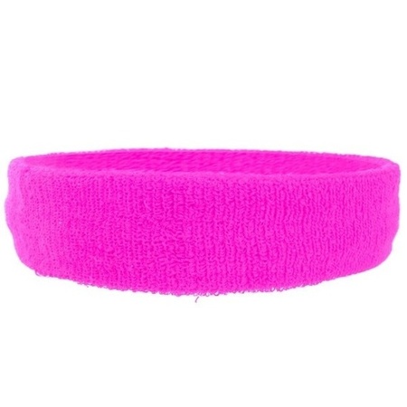 Neon pink sweatband for adults