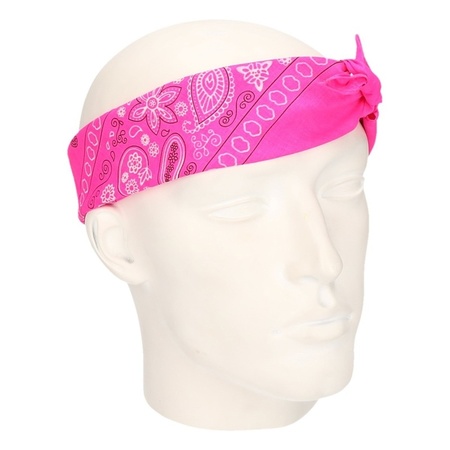 Neon pink bandana 53 cm