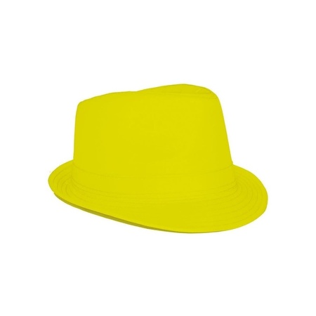 Neon trilby hat