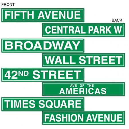 New York street sign decoration