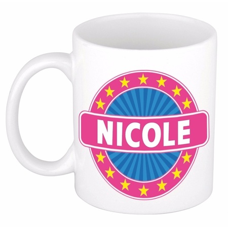 Nicole naam koffie mok / beker 300 ml