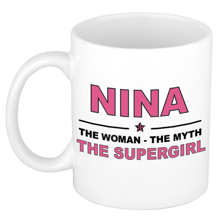 Nina The woman, The myth the supergirl cadeau koffie mok / thee beker 300 ml