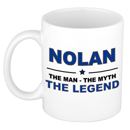 Nolan The man, The myth the legend cadeau koffie mok / thee beker 300 ml