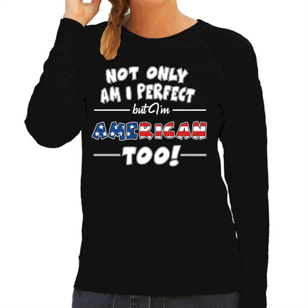 Not only perfect American / USA sweater zwart voor dames