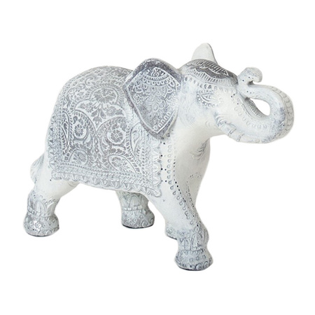 Elephant animal statue 24 x 17 x 7  cm white home decoration