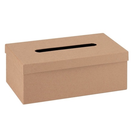 Onbewerkte kartonnen tissuebox 25 cm
