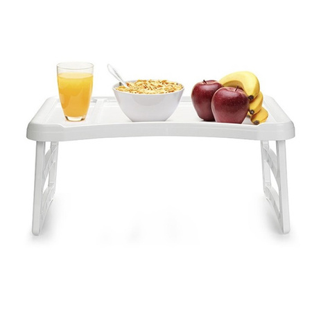 Ontbijt op bed dienblad/tafeltje 51 x 33 cm in het wit