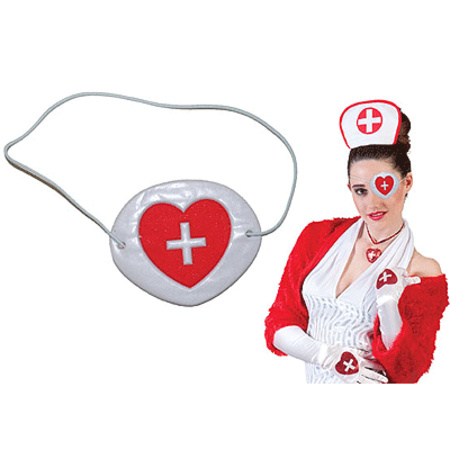 Ooglapje voor een zuster/verpleegster - verkleed accessoires - plastic
