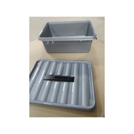 Opbergboxen/opbergdozen 12 liter kunststof metallic/zwart