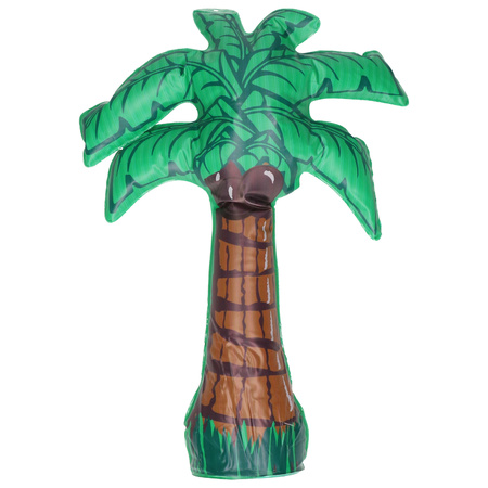Opblaasbare decoratie palmboom - kunststof - groen - H45 cm