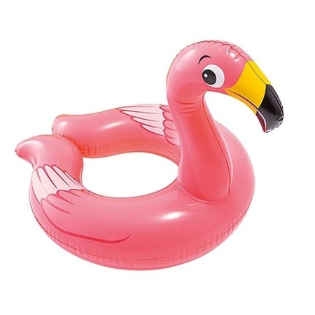 Opblaasbare flamingo zwemband/zwemring 76 cm 